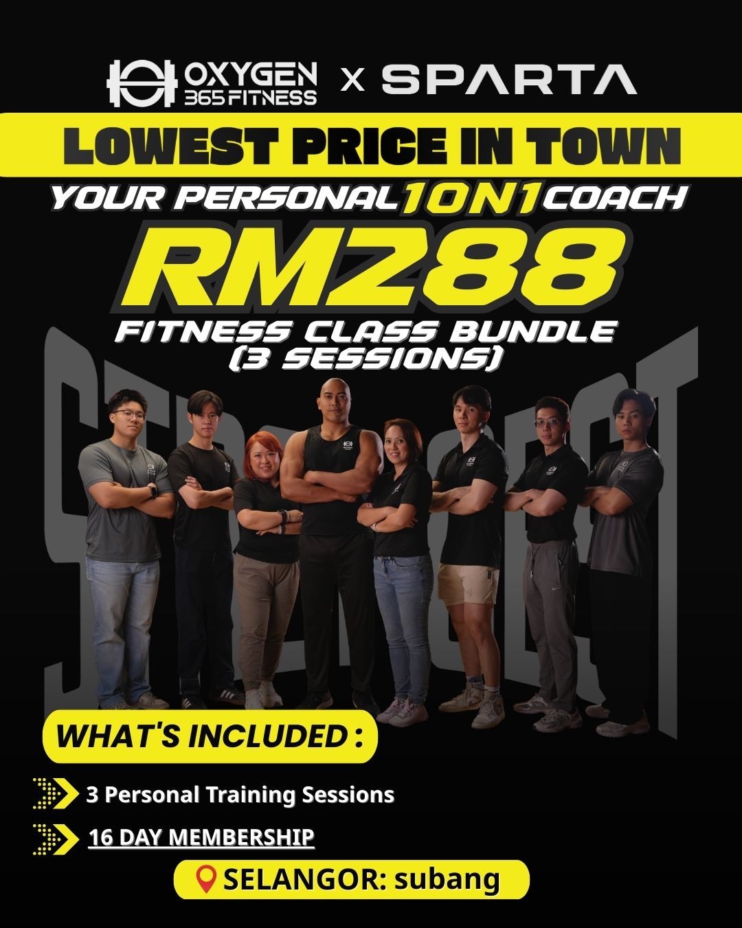 <span style="color: purple;">Oxygen Fitness |Subang |1 on 1 coach - 3 Session</span>