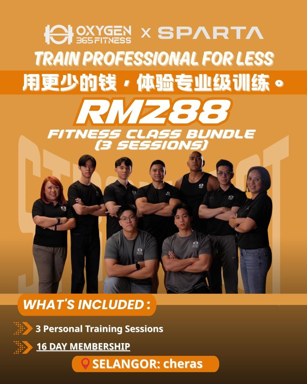 <span style="color: purple;">Oxygen Fitness |Cheras |1 on 1 coach - 3 Session </span>