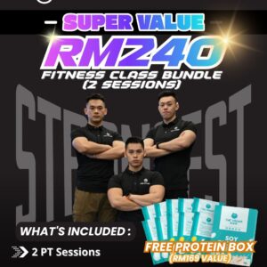 <span style="color: purple;">ACE Fitness |Cheras |1 on 1 coach - 3 Session +(10 Protein Sachets) </span>